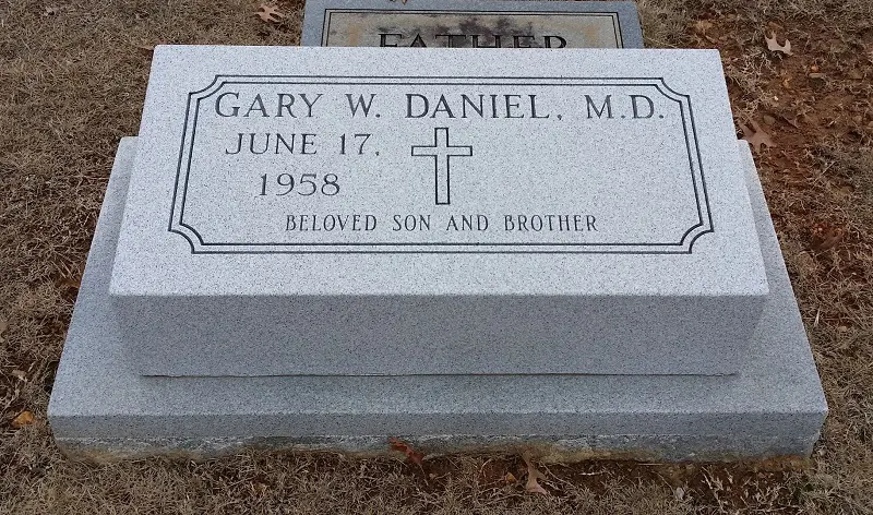 Gary W. Daniel M.D Memorial Slab