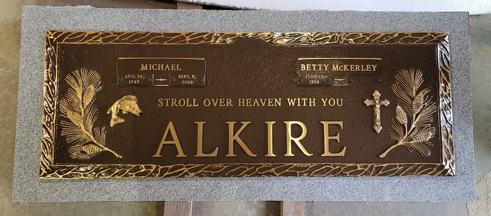 Michael and Betty McKerley Alkire Memorial Slab