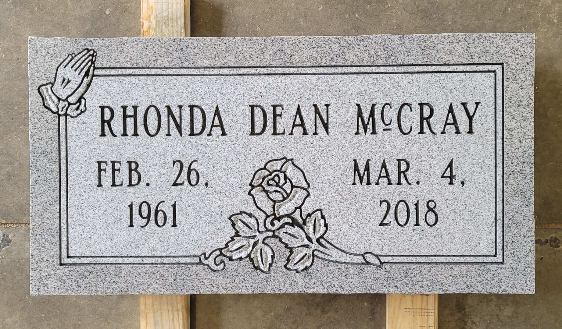 Rhonda Dean Mc Cary Memorial Slab