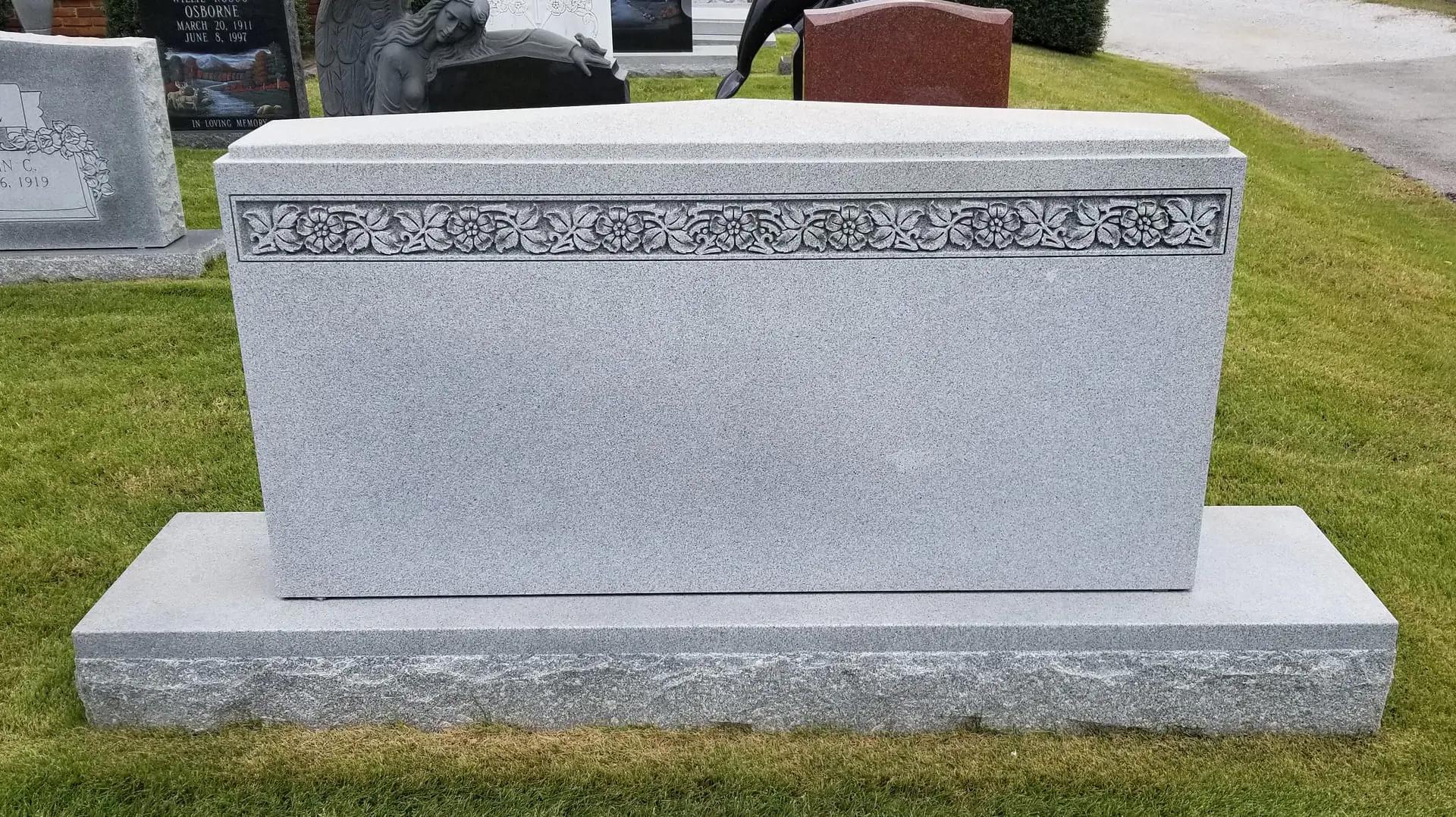 A memorial slab for at the graveyard with no name