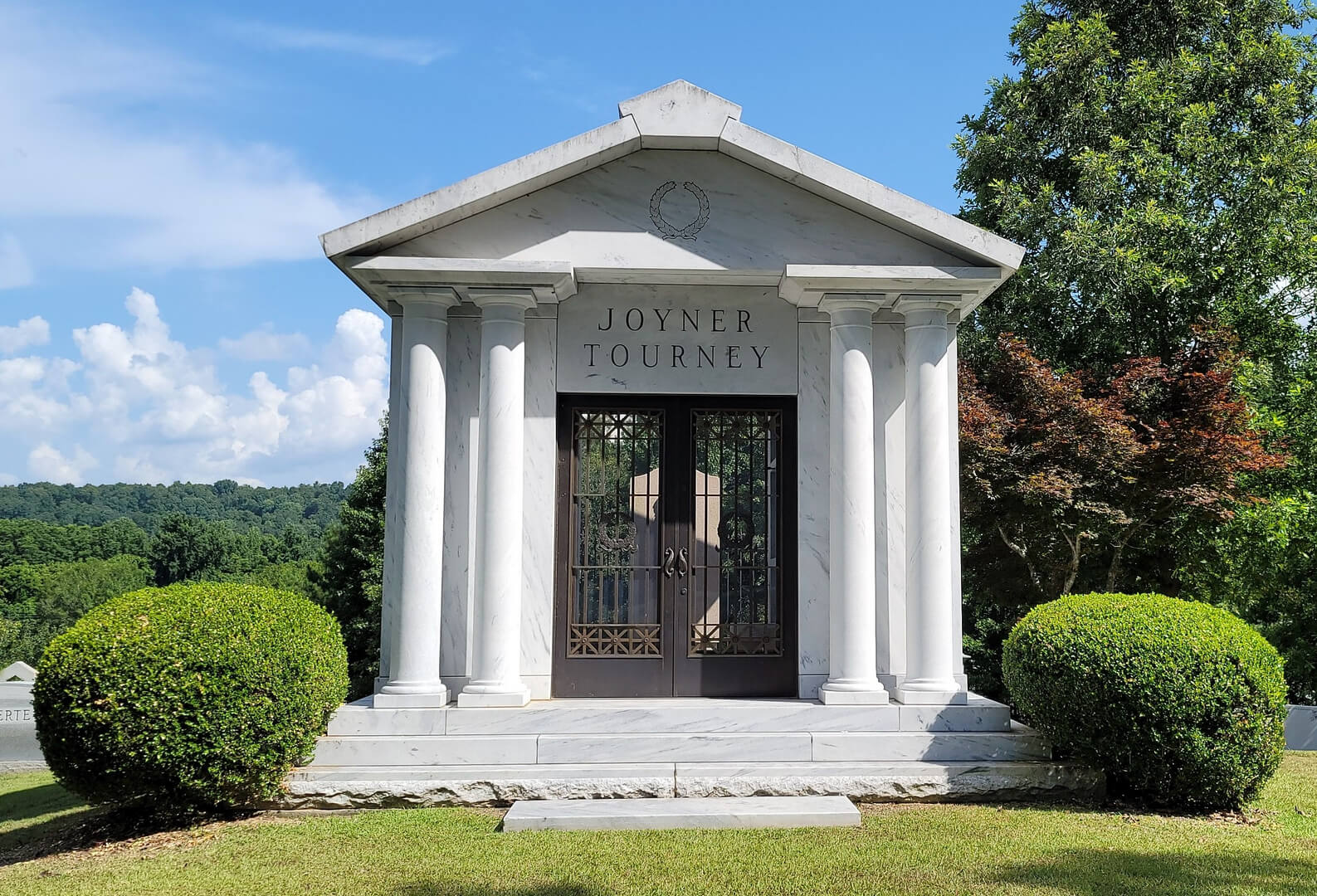 A memorial room at the graveyard named after Joyner Tourney