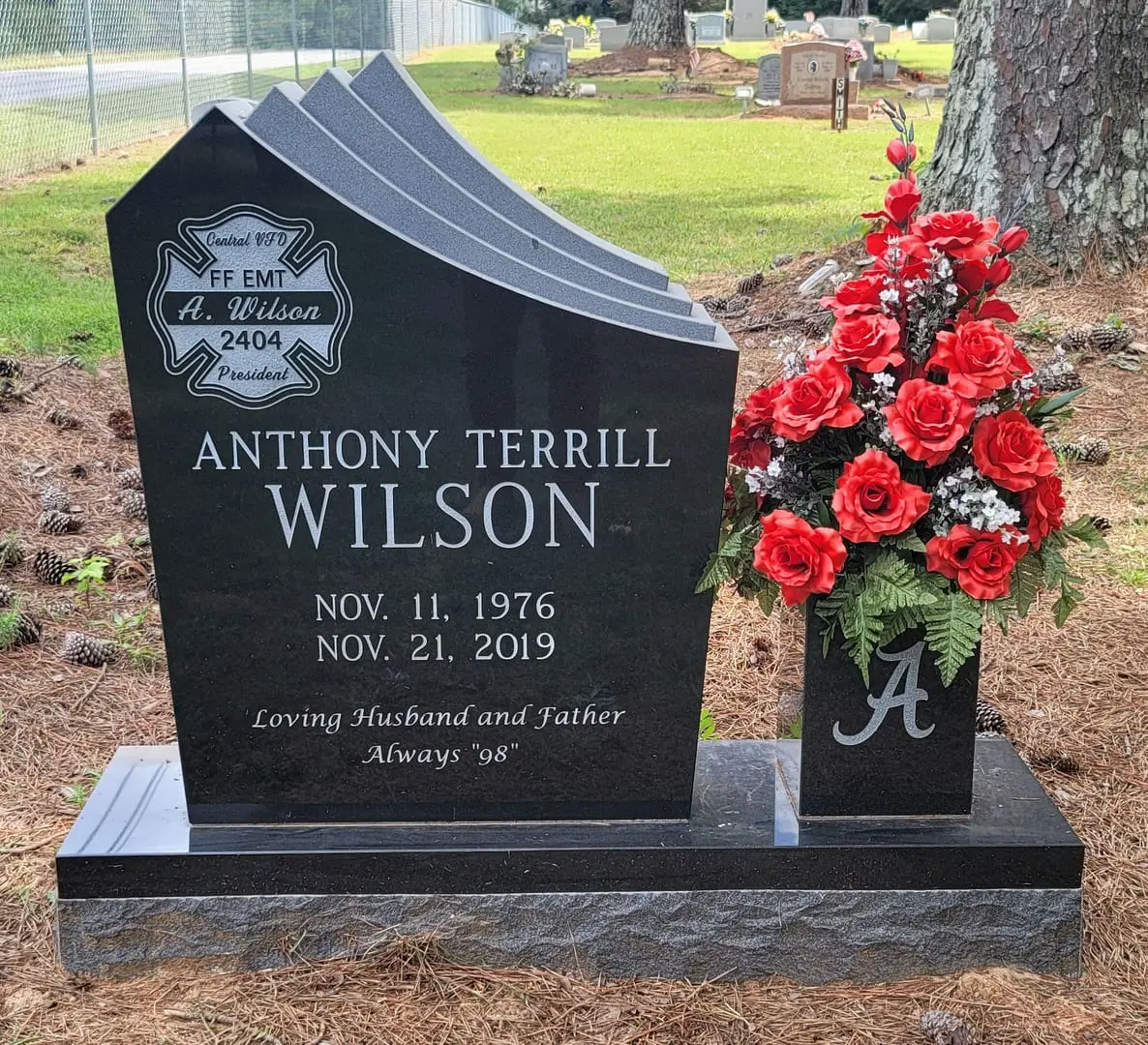 Anthony Terrill Wilson Memorial Block in Black