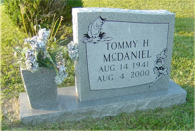 Tommy H Mc Daniel Memorial Block With Vase