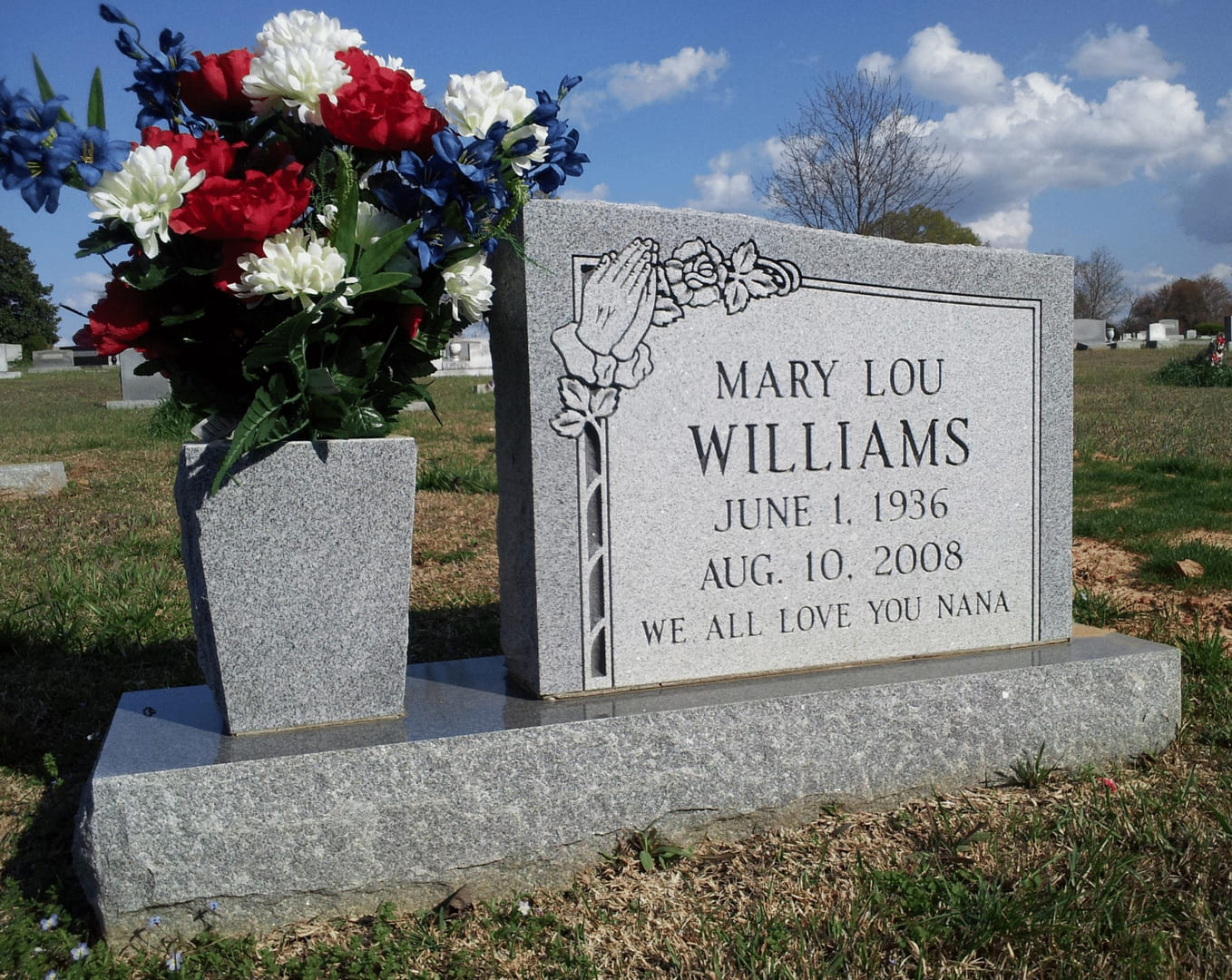 Mary Lou Williams Memorial Block With Vase