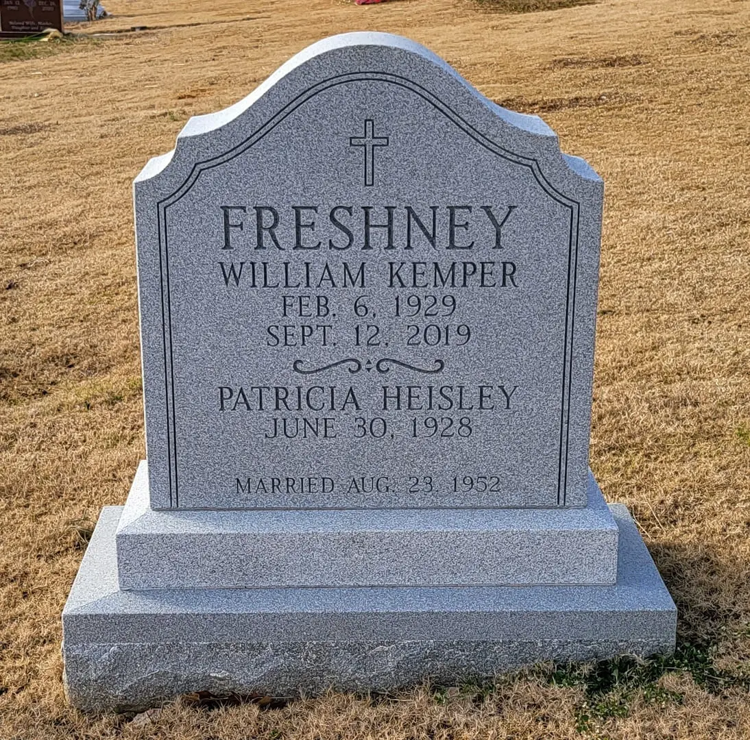 A memorial slab for Willam Kemper Freshney