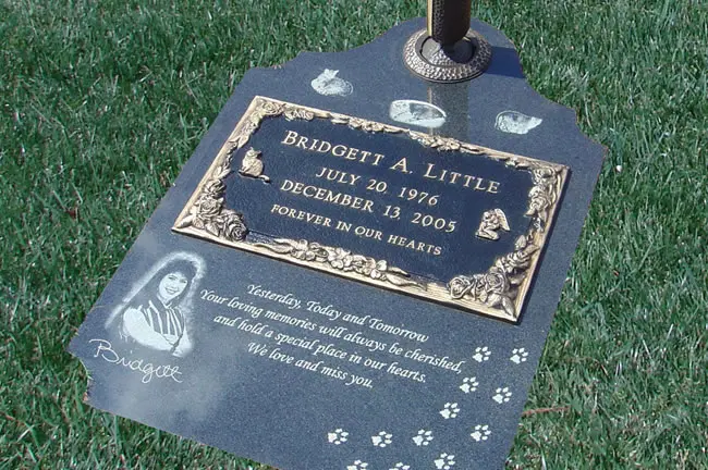 Bridgett A Little Memorial Plaque