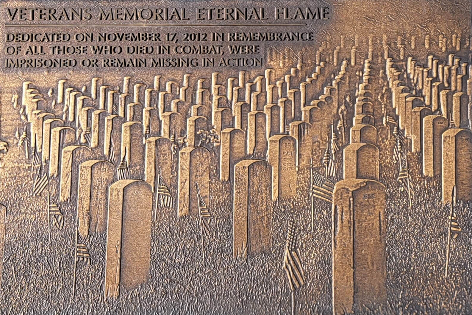 A beautiful picture and art representing Veterans Memorial Eternal Flame