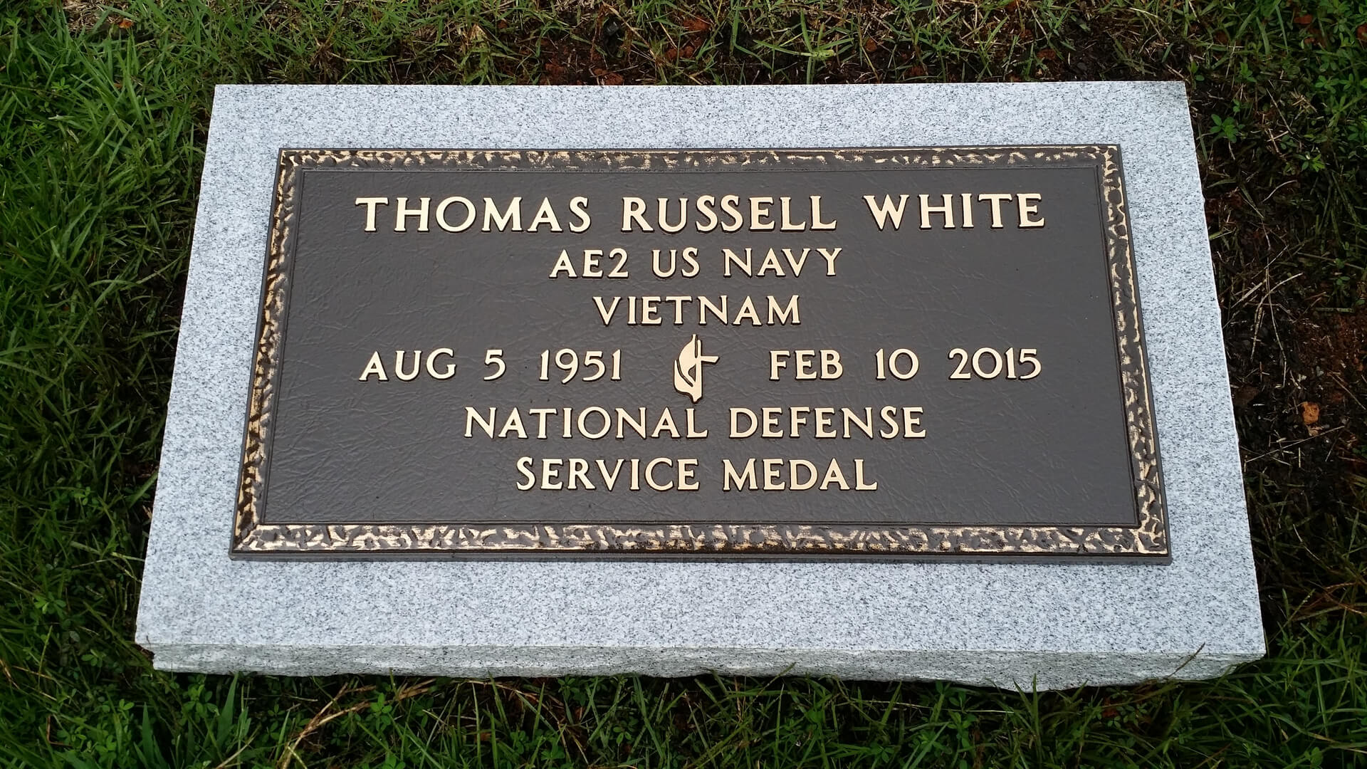 Thomas Russell White Memorial Plaque