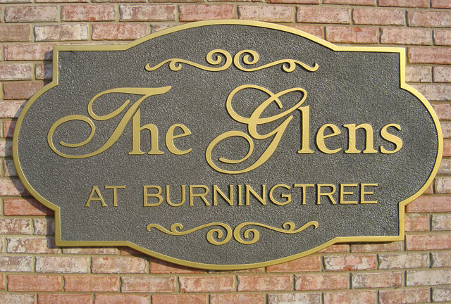 A signboard of the company called The Glens