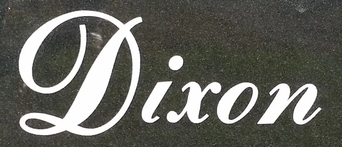 An illustration and logo that says Dixon