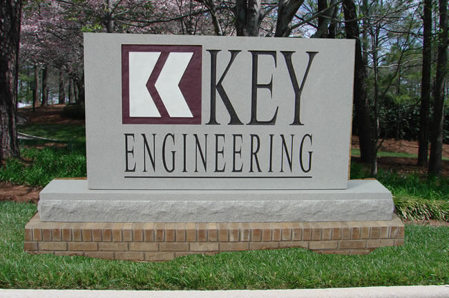 A signboard of the company Key Engineering