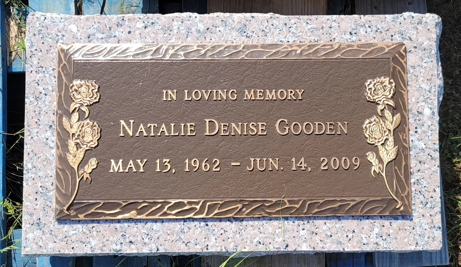 Natalie Denise Gooden Memorial Plaque